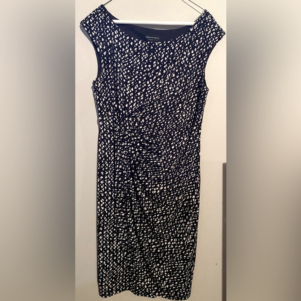 Connected apparel size 14 black and white dress